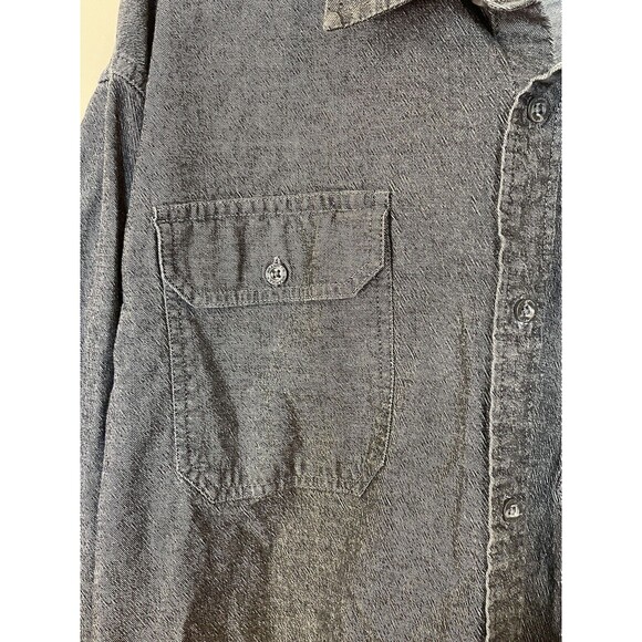 Wrangler Men’s Button Up Shirt Size 3XL Grey Acid wash - Picture 4 of 5